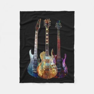 Couverture Polaire Des sons de musique. Guitare colorée
