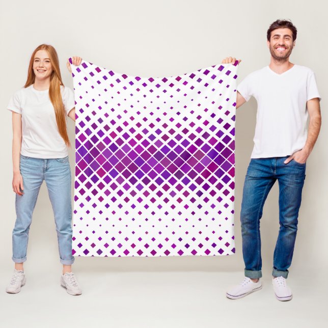 Couverture Polaire Design de diamants Magenta Violet (En situation)