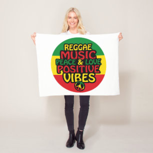 Couverture Polaire Design de reggae avec des citations positives et d