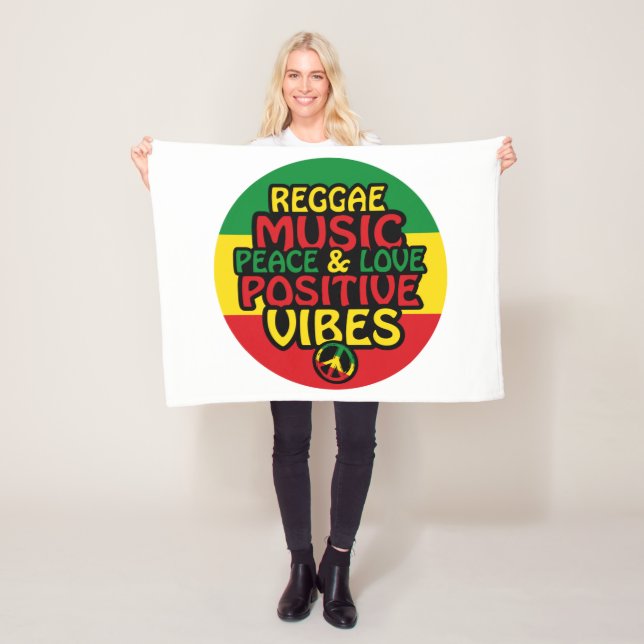 Couverture Polaire Design de reggae avec des citations positives et d (En situation)