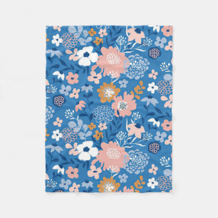 Couverture Polaire Design De Tissu Cadeau De Noël Avec Fleurs Simples