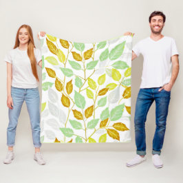 Couverture Polaire Design élégant de feuilles inspirées par la nature