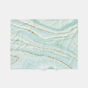 Couverture Polaire design élégant en marbre liquide peint à la main a