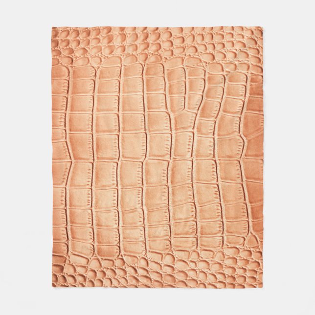 Couverture Polaire Design en cuir de reptile orange (Devant)
