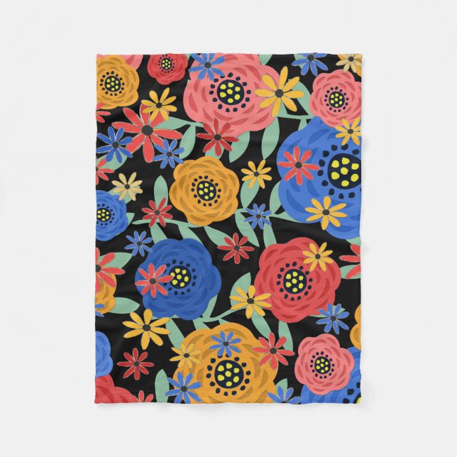Couverture Polaire Design floral 3618 (Devant)