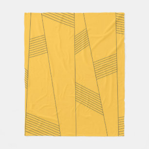 Couverture Polaire Design graphique abstrait simple, jaune et moderne