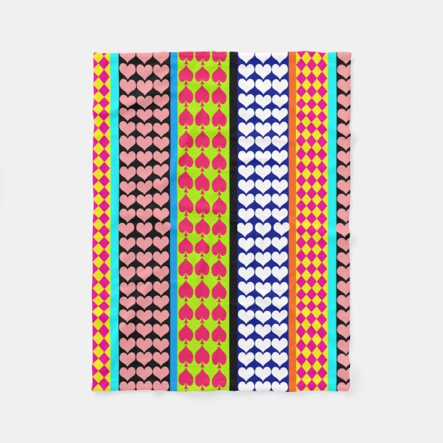 Couverture Polaire Design Motif moderne Boho Bohemian Stripes (Devant)