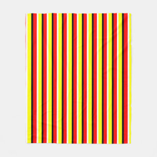 Couverture Polaire Design Motif Red Yellow Stripes