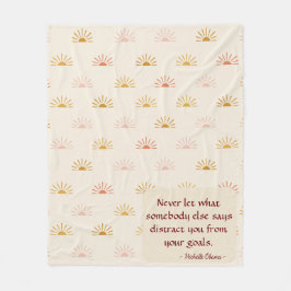 Couverture Polaire Design Sunrise mignon avec message inspirant