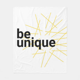 Couverture Polaire Design urbain moderne et simple de "Be Unique"