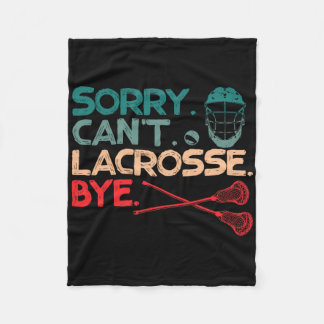 Couverture Polaire Désolé Can't Lacrosse Bye Stick Sports Amateur
