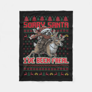 Couverture Polaire Désolé Père Noël J'ai été Feral Christmas Holiday 