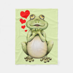 Couverture Polaire Dessin d'amour de grenouille
