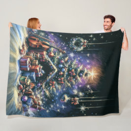 Couverture Polaire Dessin dur Pastel Noël Motif vacances