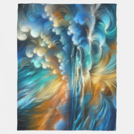 Couverture Polaire Dessin dur Pastel qui écrase des vagues