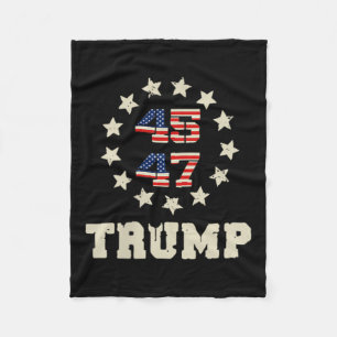 Couverture Polaire (deux côtés) Trump 2025 Qr 45_47 Dancin drôle de T