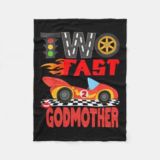 Couverture Polaire Deux Fast Godmère Pit Crew Racing voiture famille  (Devant)