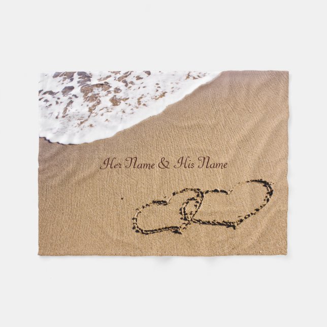 Couverture Polaire Deux Hearts (Devant (Horizontal))