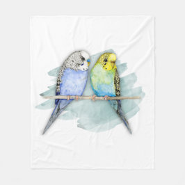 Couverture Polaire Deux mignonnes boucles aquarelle