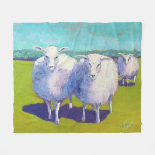 Couverture Polaire Deux moutons dans le domaine