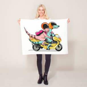 Couverture Polaire Deux Rapporteurs De Dessins De Cartoon Montent Sur