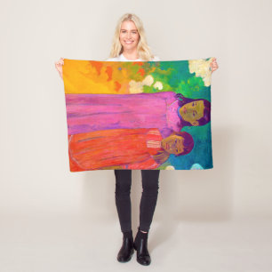 Couverture Polaire Deux Soeurs, Gauguin