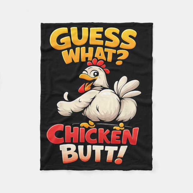 Couverture Polaire Devine drôle que cul de poulet !  (Devant)