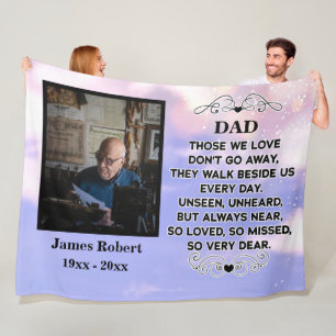 Couverture Polaire devis commémoratif pour papa Photo personnalisée
