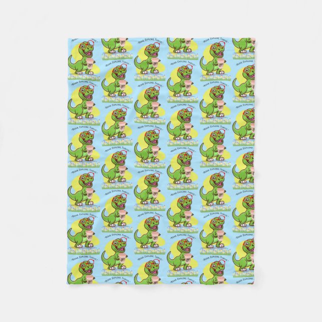 COUVERTURE POLAIRE DEVIS DE DESSIN DINOSAUR ERA (Devant)