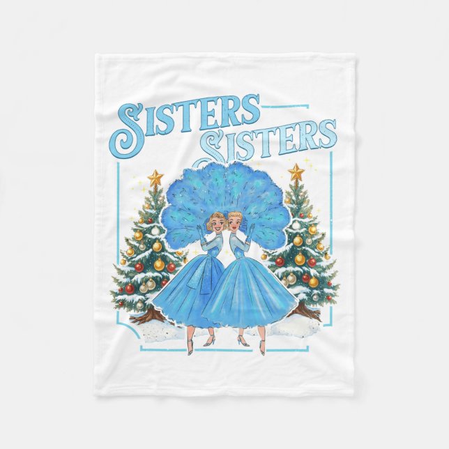 Couverture Polaire Devoted Sisters White Xmas Merry Christmas Snowfla (Devant)