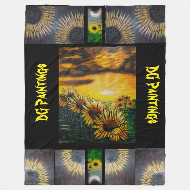 Couverture Polaire DG Paintings Sunflower Fields Blanket (Devant)