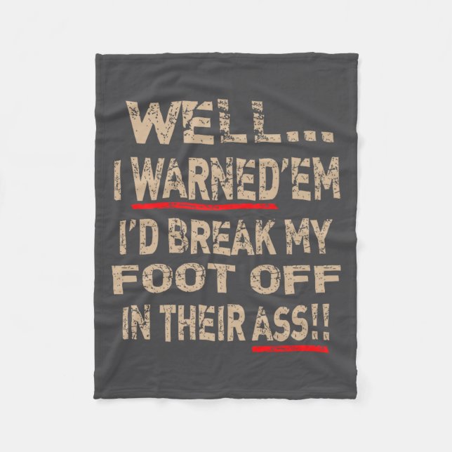 Couverture Polaire Diabetic Amputee Leg Foot Cool Sense Of Humor Funn (Devant)