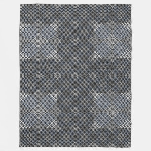 Couverture Polaire Diagonale 2tones du motif Checker.bx4x4 BLK BG