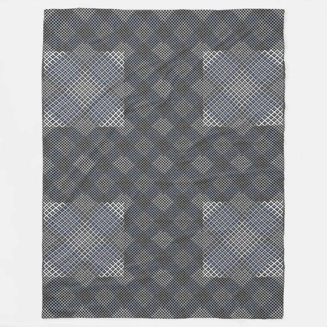 Couverture Polaire Diagonale 2tones du motif Checker.bx4x4 BLK BG (Devant)