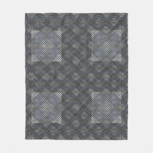 Couverture Polaire Diagonale 2tones du motif Checker.bx4x4 BLK BG