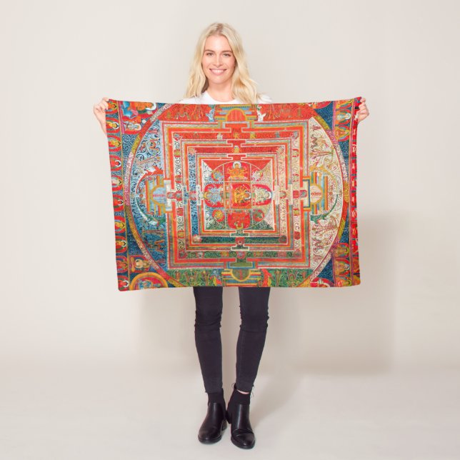 Couverture Polaire Diagramme cosmique Mandala pour la méditation (En situation)