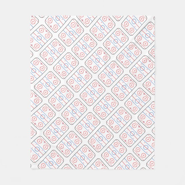 Couverture Polaire Diagramme de patinoire Hockey Style de jeu (Devant)