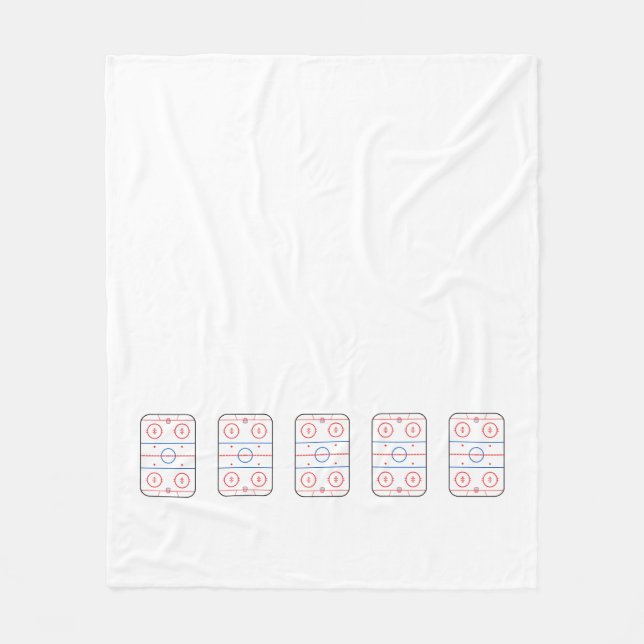 Couverture Polaire Diagramme de patinoire Hockey Style de jeu (Devant)