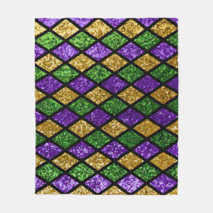 Couverture Polaire Diamants de paillettes scintillants, arrière - pla