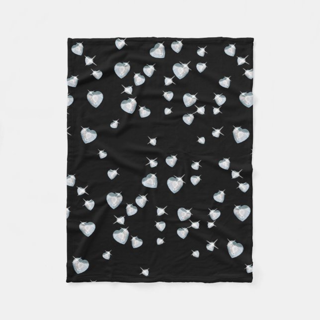 Couverture Polaire Diamants étincelants du coeur (Devant)