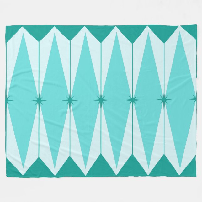 Couverture Polaire Diamants géométriques et caillebotis (Devant (Horizontal))