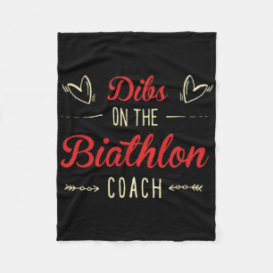 Couverture Polaire Dibs Sur Le Biathlon Coach Sayings Biathlon Coach