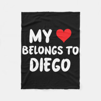 Couverture Polaire Diego - Mon cœur appartient à Diego - Amour 