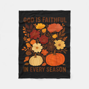 Couverture Polaire Dieu est fidèle en chaque saison, Floral automne