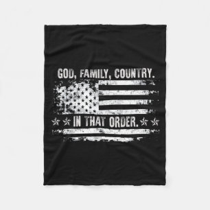 Couverture Polaire Dieu Famille Pays Patriotique Foi Fierté États-Uni