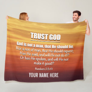 Couverture Polaire DIEU N'EST PAS UN HOMME Confiance Dieu chrétien