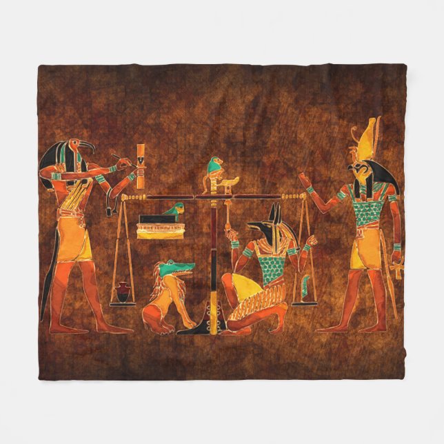 Couverture Polaire Dieux égyptiens antiques (Devant (Horizontal))