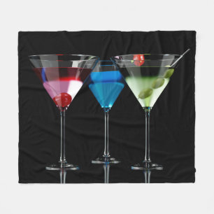 Couverture Polaire Différents cocktails dans des lunettes à martini n