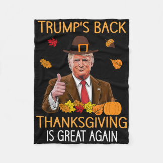 Couverture Polaire Dinde de Thanksgiving d'automne de Trump reconnais