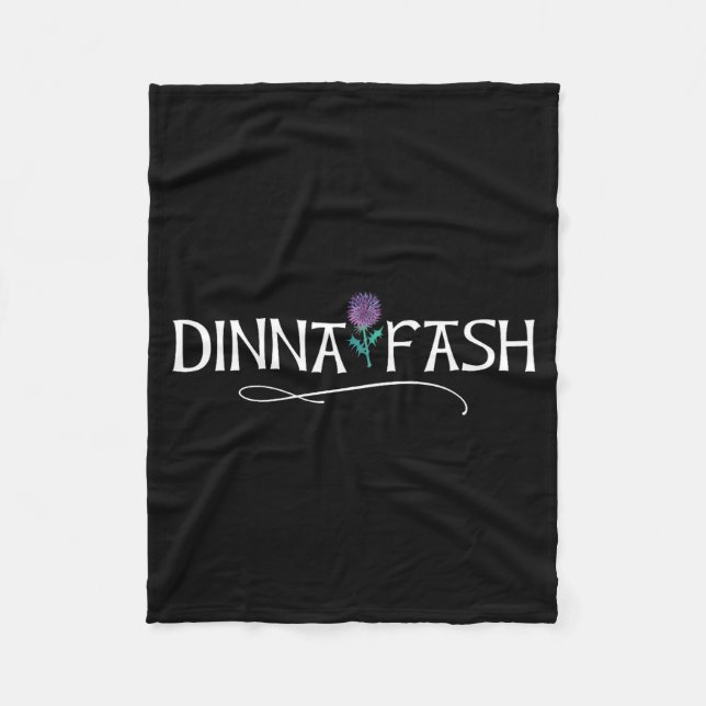 Couverture Polaire Dinna Fash Don't Worry Scottish Saying Thistle  (Devant)